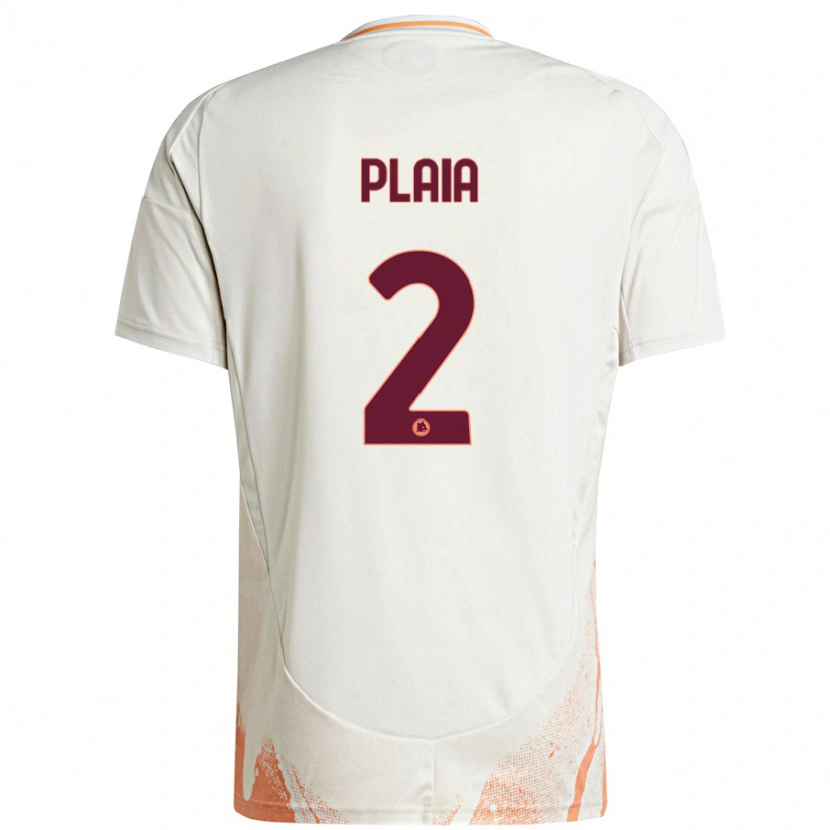 Danxen Men Matteo Plaia #2 Cream White Orange Away Jersey 2024/25 T-Shirt