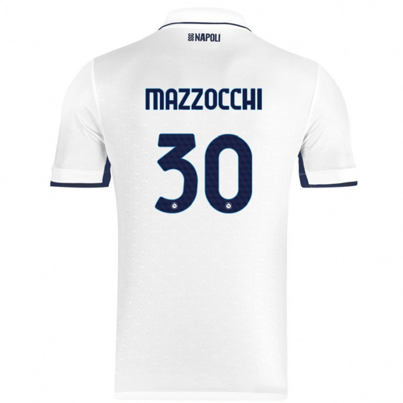 Danxen Men Pasquale Mazzocchi #30 White Royal Blue Away Jersey 2024/25 T-Shirt