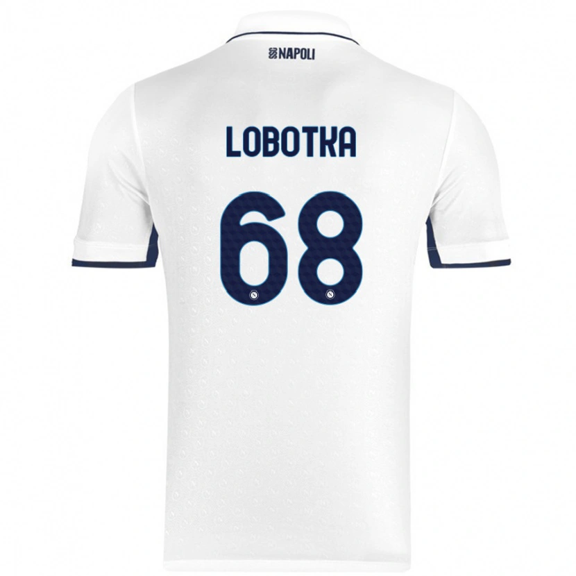 Danxen Men Stanislav Lobotka #68 White Royal Blue Away Jersey 2024/25 T-Shirt