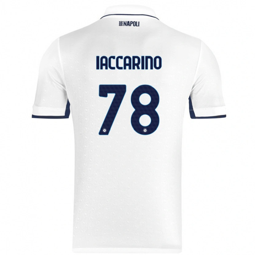 Danxen Men Gennaro Iaccarino #78 White Royal Blue Away Jersey 2024/25 T-Shirt