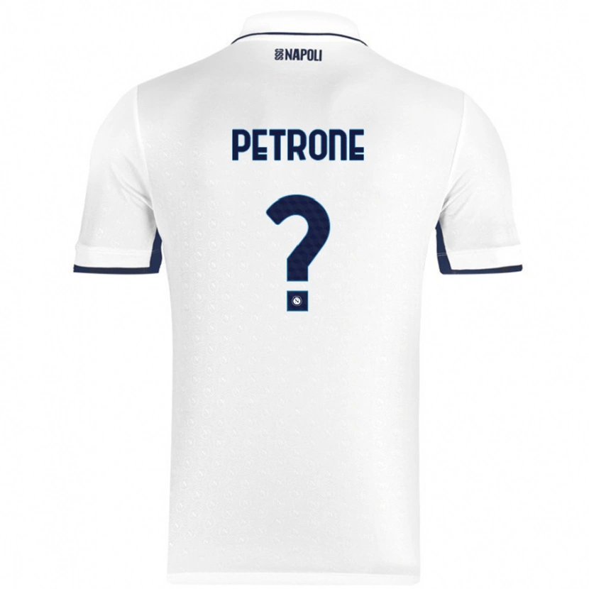 Danxen Men Andrea Petrone #0 White Royal Blue Away Jersey 2024/25 T-Shirt