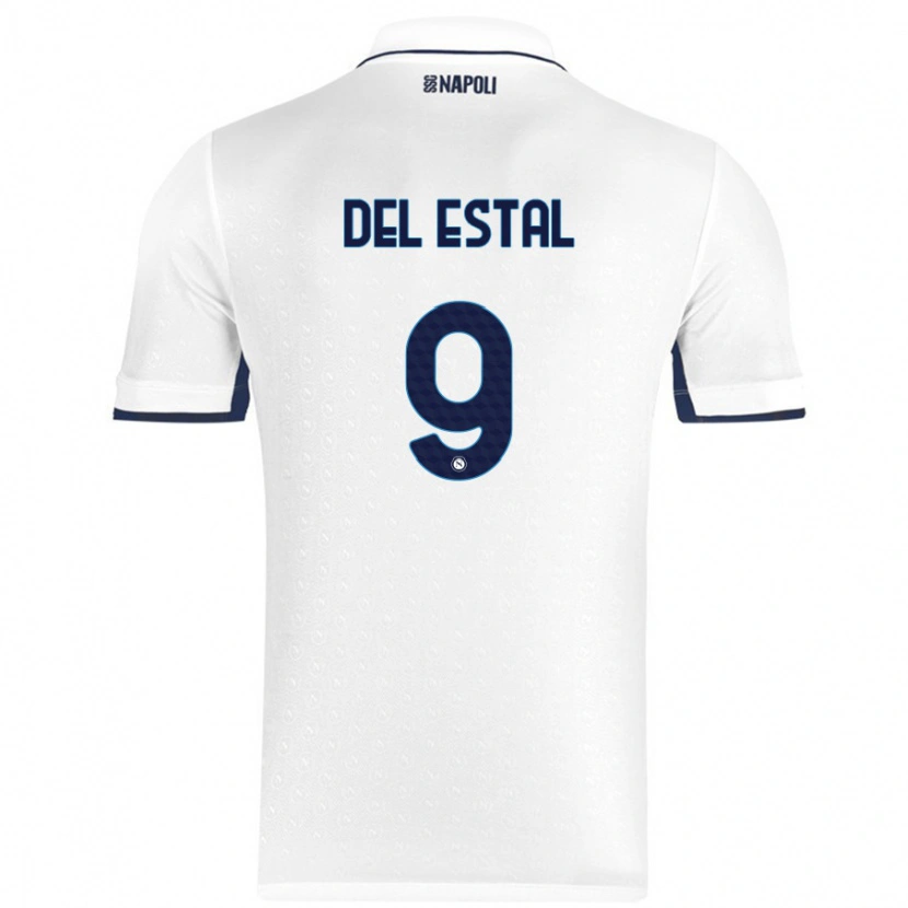 Danxen Men Eli Del Estal #9 White Royal Blue Away Jersey 2024/25 T-Shirt