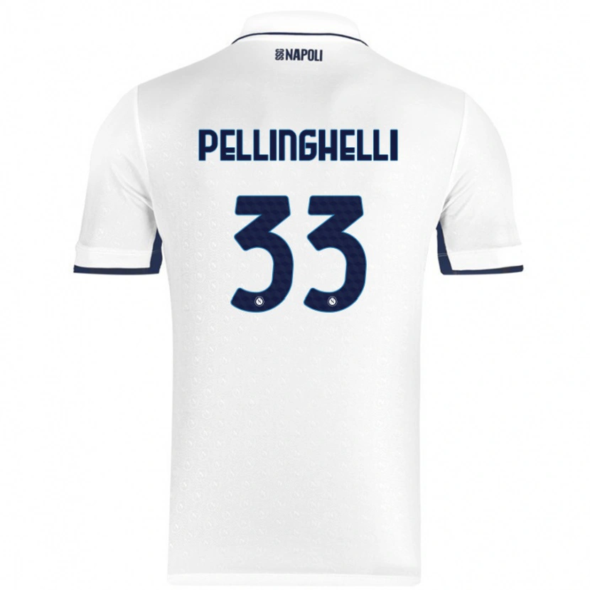 Danxen Men Alice Pellinghelli #33 White Royal Blue Away Jersey 2024/25 T-Shirt