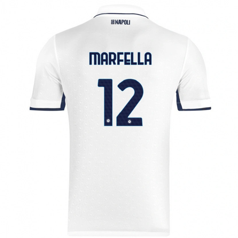 Danxen Men Davide Marfella #12 White Royal Blue Away Jersey 2024/25 T-Shirt