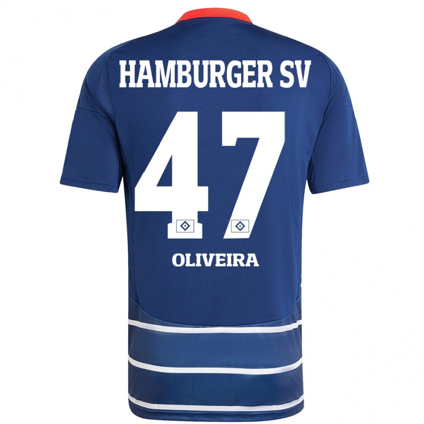 Danxen Men Nicolas Oliveira #47 Dark Blue Away Jersey 2024/25 T-Shirt