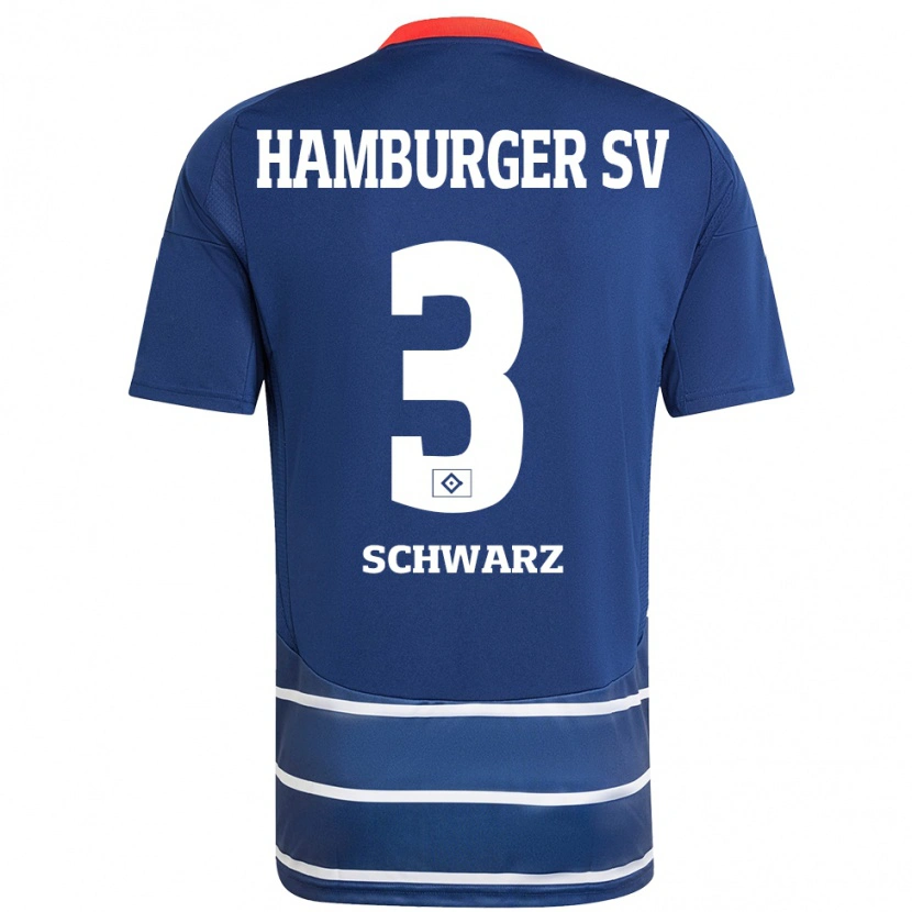 Danxen Men Jannick Schwarz #3 Dark Blue Away Jersey 2024/25 T-Shirt