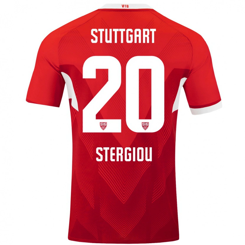 Danxen Men Leonidas Stergiou #20 Red White Away Jersey 2024/25 T-Shirt