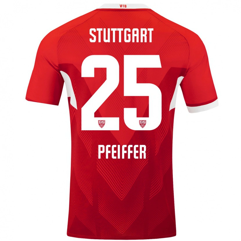 Danxen Men Luca Pfeiffer #25 Red White Away Jersey 2024/25 T-Shirt