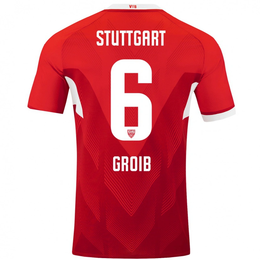 Danxen Men Alexander Groiß #6 Red White Away Jersey 2024/25 T-Shirt