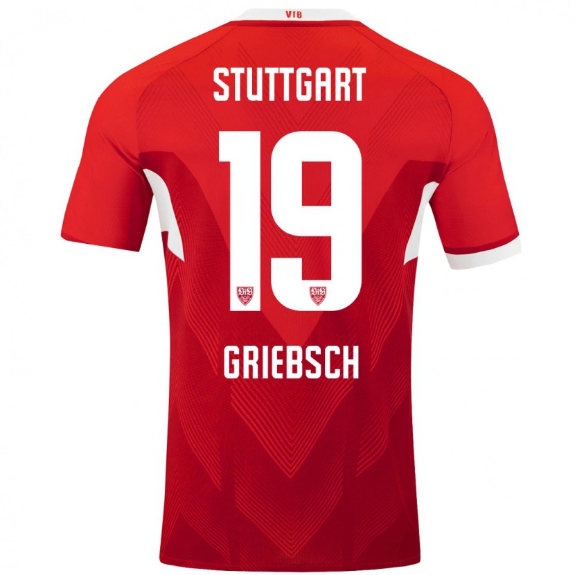 Danxen Men Lukas Griebsch #19 Red White Away Jersey 2024/25 T-Shirt