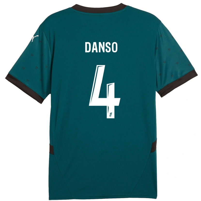 Danxen Men Kevin Danso #4 Dark Green Away Jersey 2024/25 T-Shirt