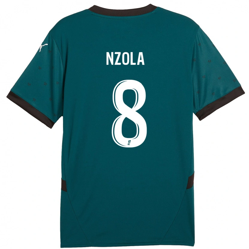 Danxen Men M'bala Nzola #8 Dark Green Away Jersey 2024/25 T-Shirt