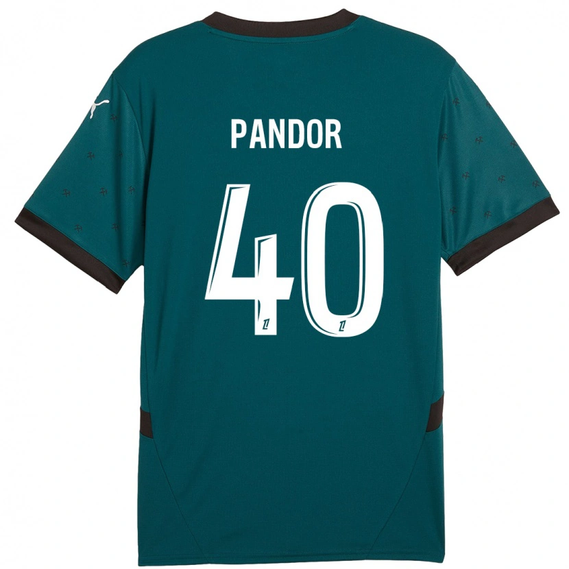 Danxen Men Yannick Pandor #40 Dark Green Away Jersey 2024/25 T-Shirt