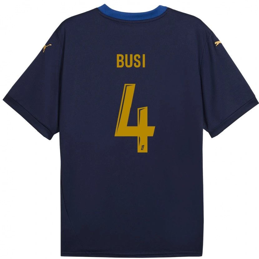Danxen Men Maxime Busi #4 Navy Gold Away Jersey 2024/25 T-Shirt
