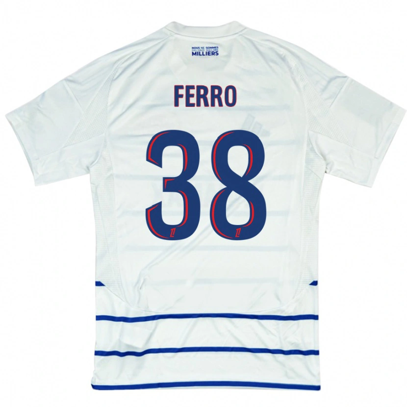 Danxen Men Nolan Ferro #38 White Blue Away Jersey 2024/25 T-Shirt