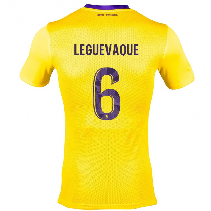 Danxen Men Laurie Leguevaque #6 Yellow Purple Away Jersey 2024/25 T-Shirt