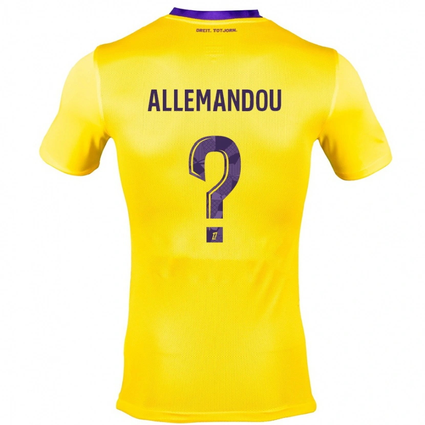 Danxen Men Teddy Allemandou #0 Yellow Purple Away Jersey 2024/25 T-Shirt