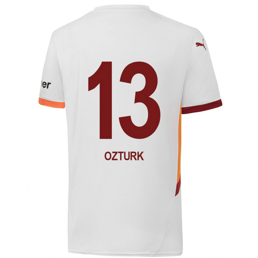 Danxen Men Fatma Sare Öztürk #13 White Yellow Red Away Jersey 2024/25 T-Shirt