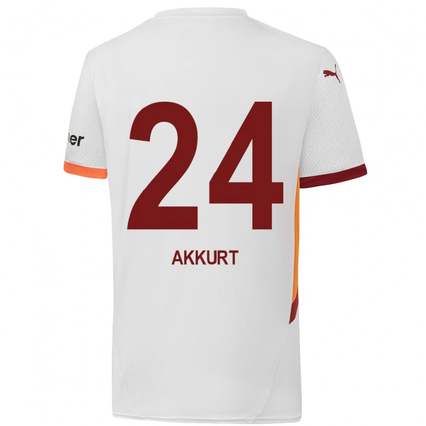 Danxen Men Arzu Akkurt #24 White Yellow Red Away Jersey 2024/25 T-Shirt