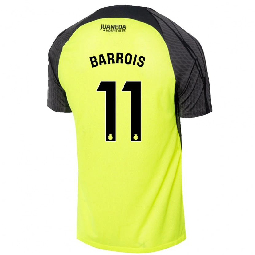Danxen Men Eliott Barrois #11 Fluorescent Green Black Away Jersey 2024/25 T-Shirt