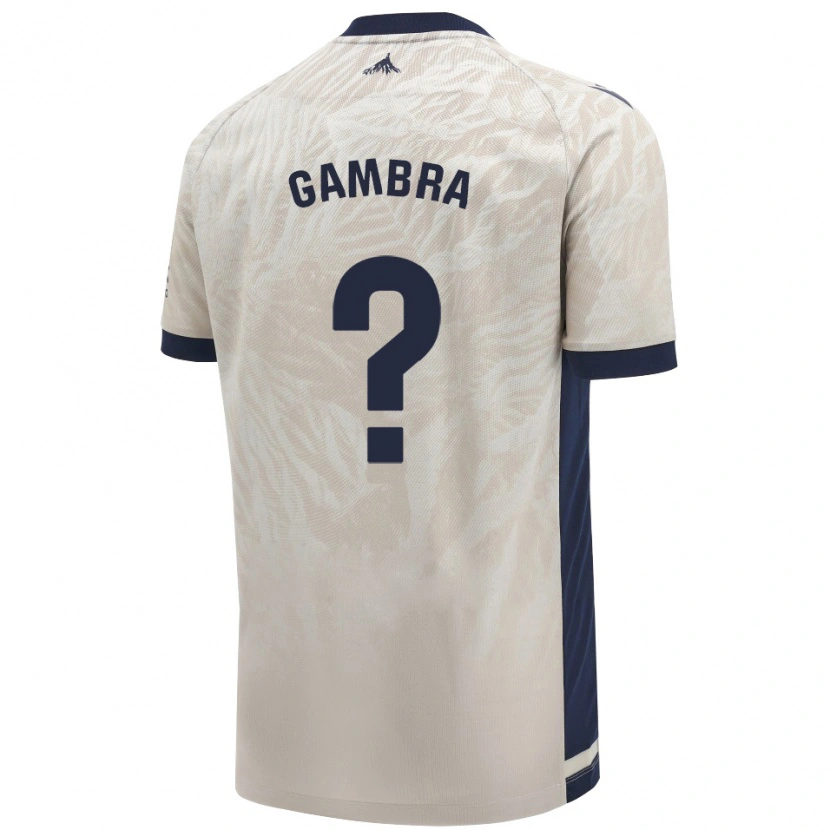 Danxen Men Javi Gambra #0 Light Gray Away Jersey 2024/25 T-Shirt