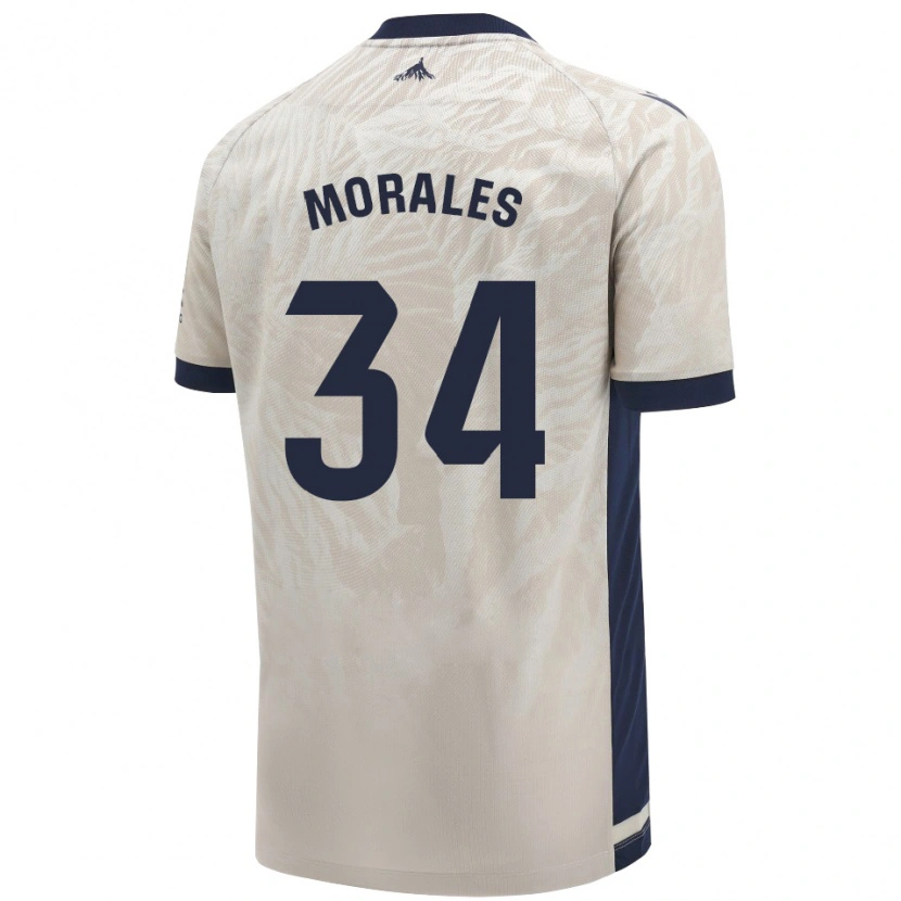 Danxen Men Anai Morales #34 Light Gray Away Jersey 2024/25 T-Shirt
