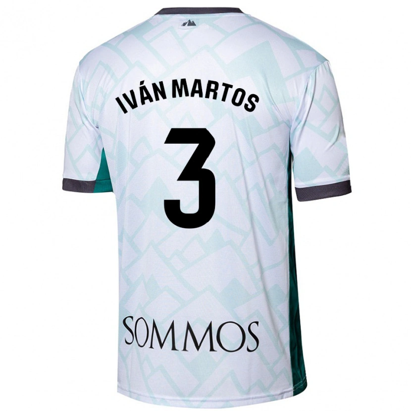 Danxen Men Iván Martos #3 White Green Away Jersey 2024/25 T-Shirt