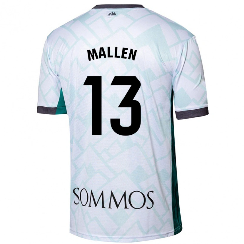 Danxen Men Lucía Mallén #13 White Green Away Jersey 2024/25 T-Shirt