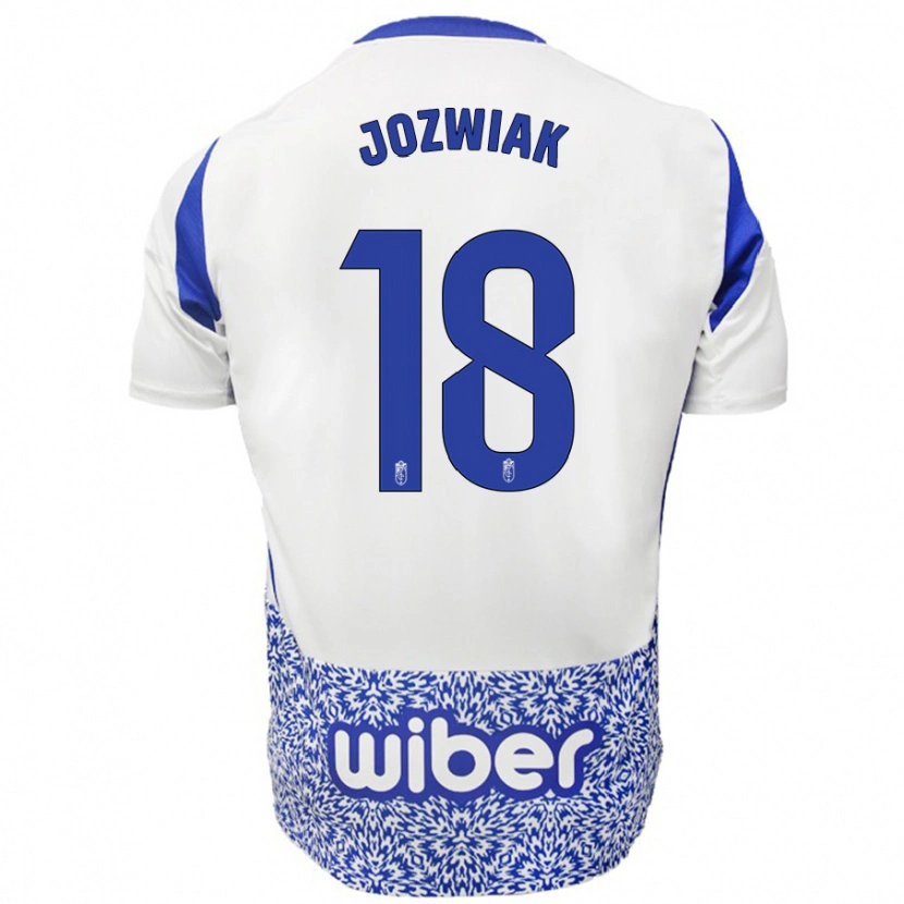 Danxen Men Kamil Jóźwiak #18 White Blue Away Jersey 2024/25 T-Shirt