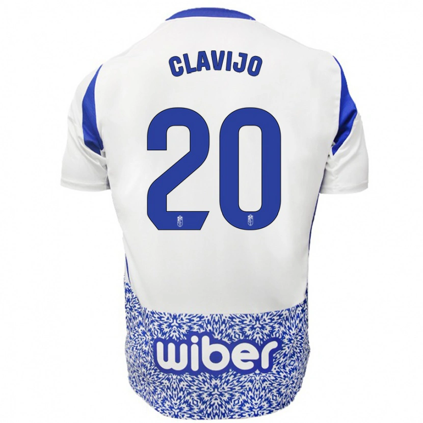 Danxen Men Dani Clavijo #20 White Blue Away Jersey 2024/25 T-Shirt