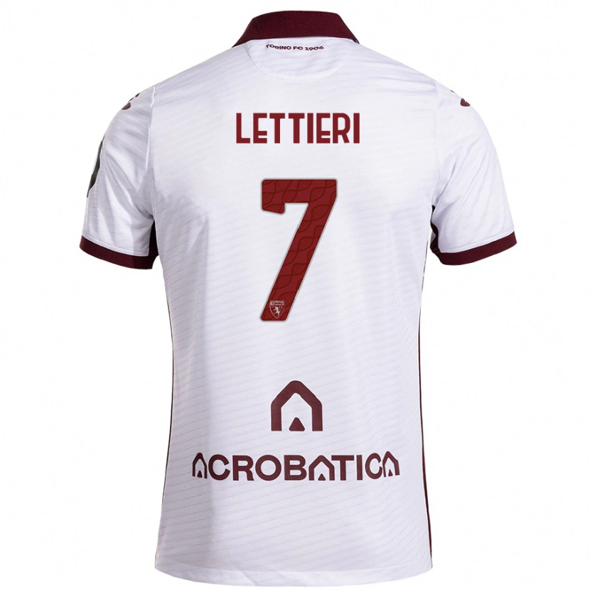 Danxen Men Jessica Lettieri #7 White Maroon Away Jersey 2024/25 T-Shirt