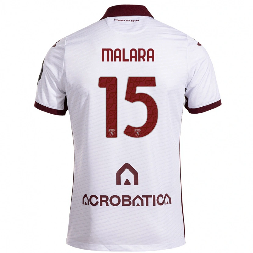 Danxen Men Sara Malara #15 White Maroon Away Jersey 2024/25 T-Shirt