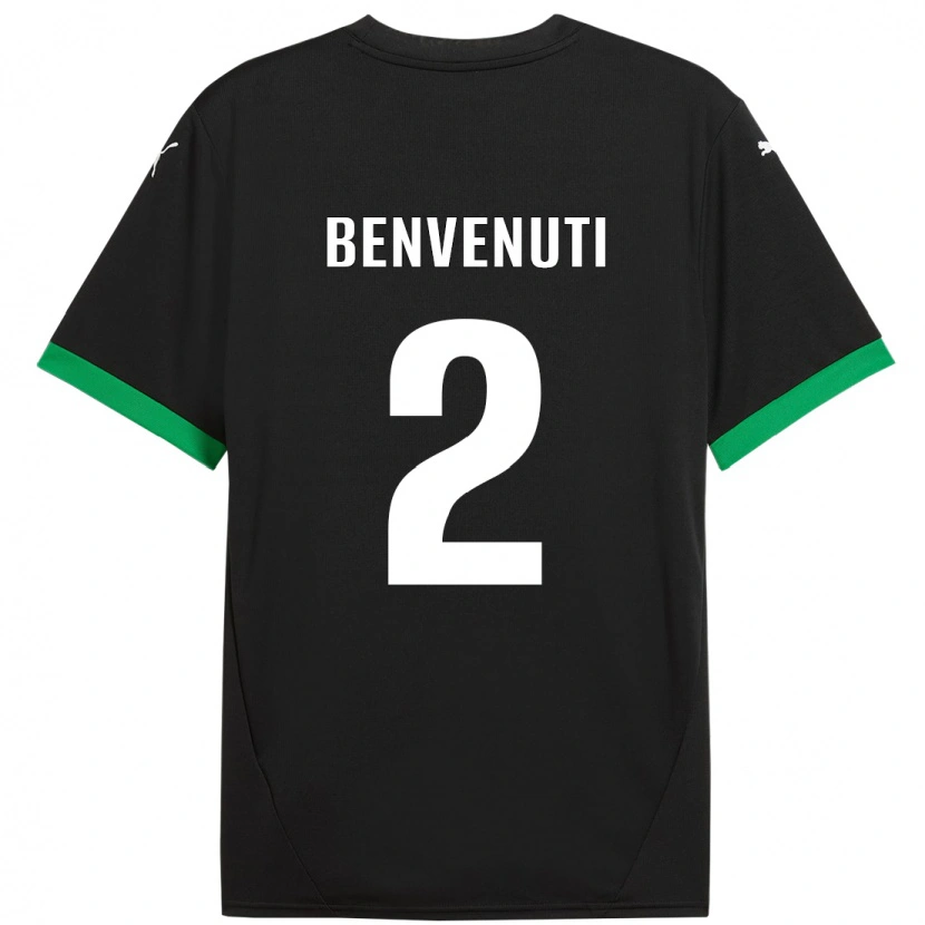 Danxen Women Giacomo Benvenuti #2 Black Dark Green Home Jersey 2024/25 T-Shirt