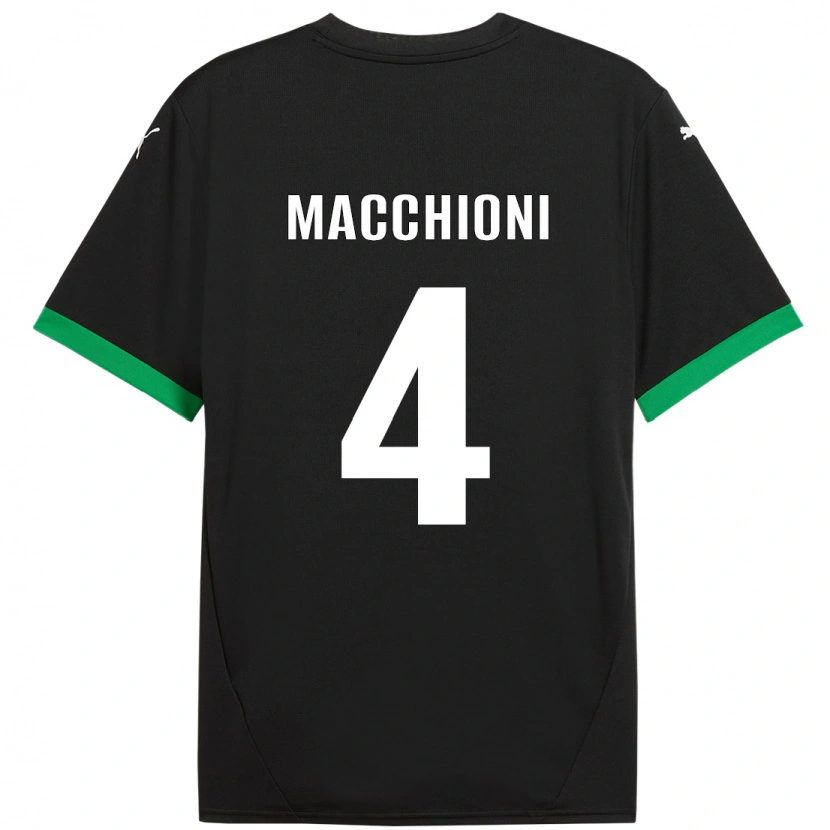 Danxen Women Tommaso Macchioni #4 Black Dark Green Home Jersey 2024/25 T-Shirt