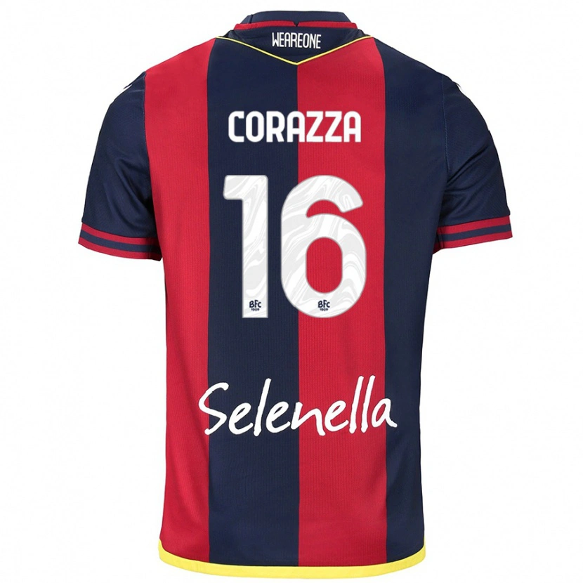 Danxen Women Tommaso Corazza #16 Red Royal Blue Home Jersey 2024/25 T-Shirt