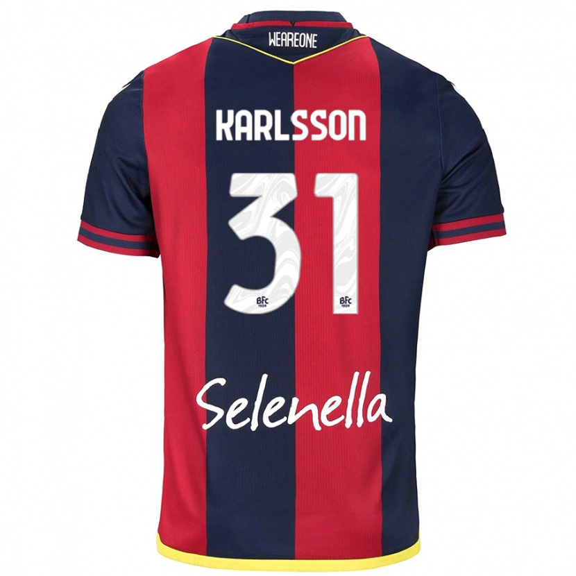 Danxen Women Kazper Karlsson #31 Red Royal Blue Home Jersey 2024/25 T-Shirt