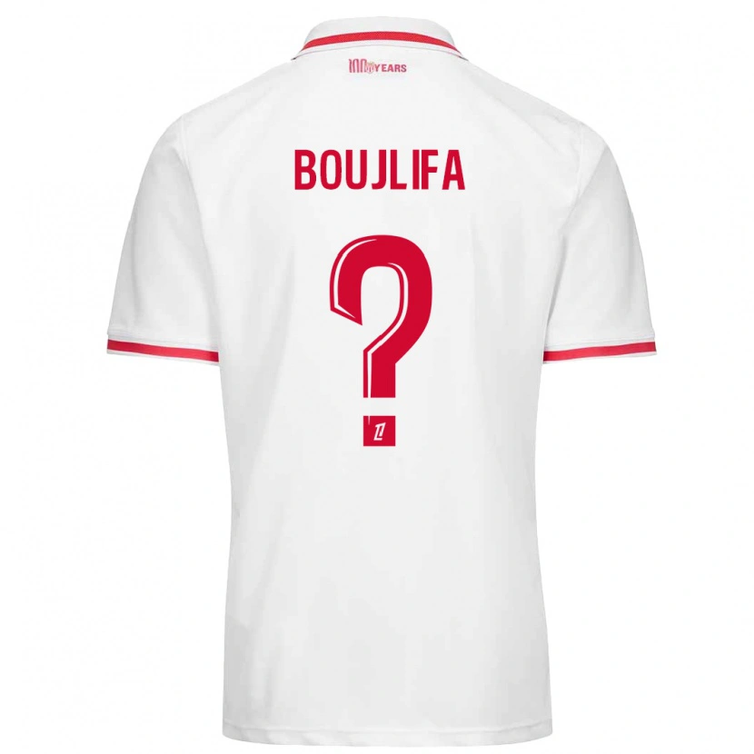 Danxen Women Fares Boujlifa #0 White Red Home Jersey 2024/25 T-Shirt