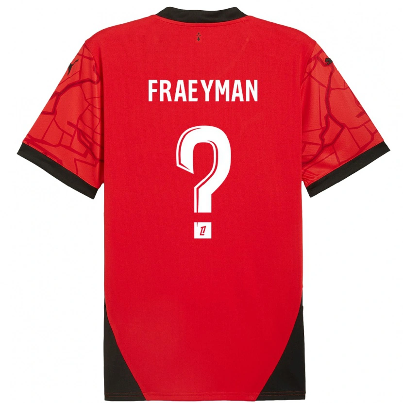 Danxen Women Dorian Fraeyman #0 Red Black Home Jersey 2024/25 T-Shirt