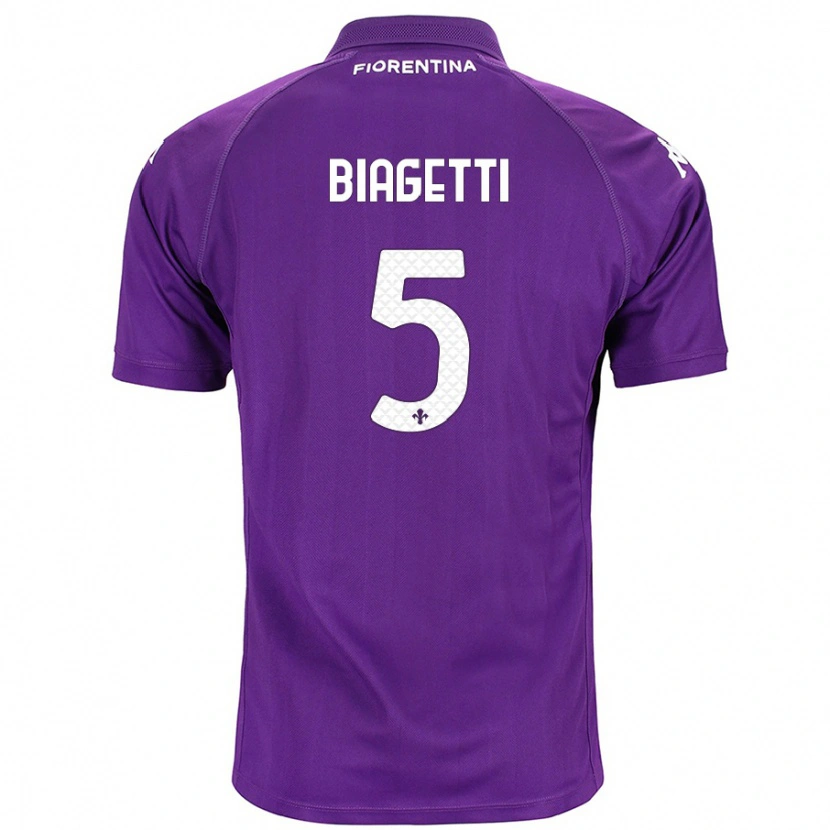 Danxen Women Christian Biagetti #5 Purple Home Jersey 2024/25 T-Shirt