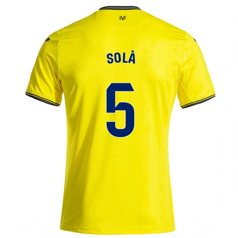 Danxen Women Arnau Solà #5 Yellow Black Home Jersey 2024/25 T-Shirt