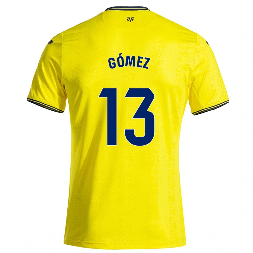 Danxen Women Rubén Gómez #13 Yellow Black Home Jersey 2024/25 T-Shirt