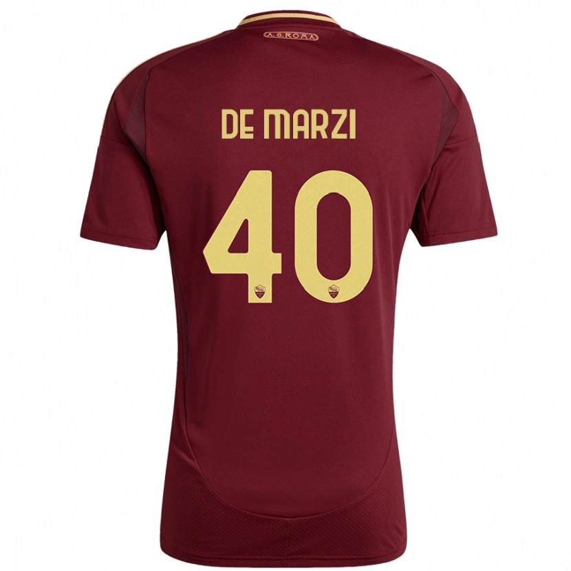 Danxen Women Giorgio De Marzi #40 Red Brown Gold Home Jersey 2024/25 T-Shirt