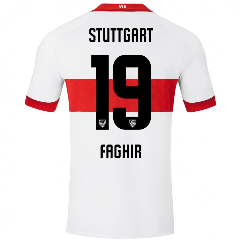 Danxen Women Wahid Faghir #19 White Red Home Jersey 2024/25 T-Shirt