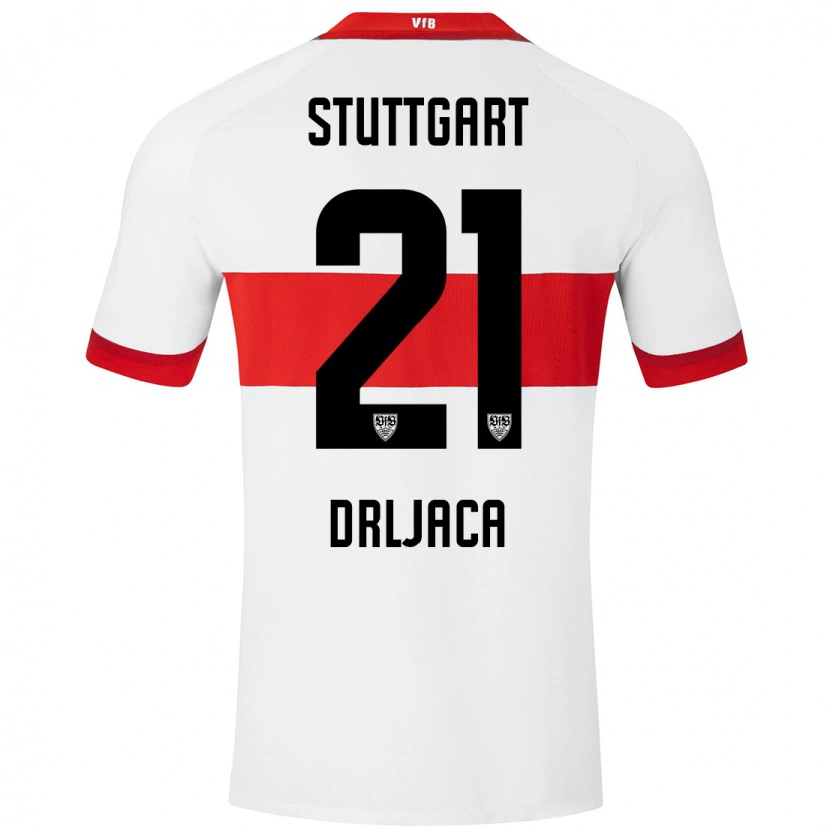 Danxen Women Stefan Drljaca #21 White Red Home Jersey 2024/25 T-Shirt
