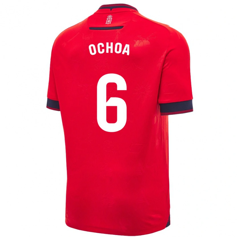Danxen Women Celia Ochoa Ibañez #6 Red White Home Jersey 2024/25 T-Shirt
