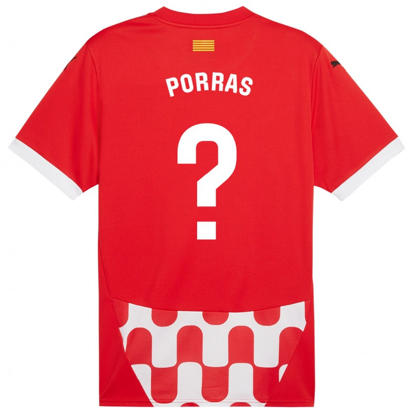 Danxen Women Hugo Porras #0 Red White Home Jersey 2024/25 T-Shirt