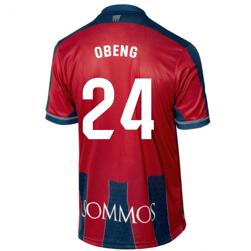 Danxen Women Samuel Obeng #24 Red Blue Home Jersey 2024/25 T-Shirt
