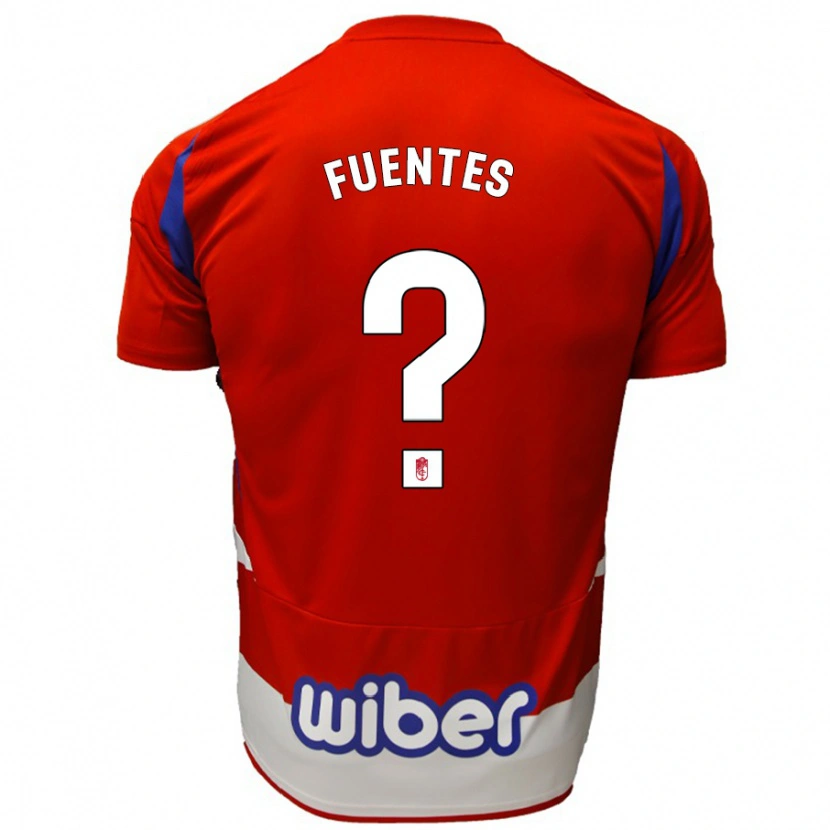 Danxen Women Alejandro Fuentes #0 Red White Blue Home Jersey 2024/25 T-Shirt