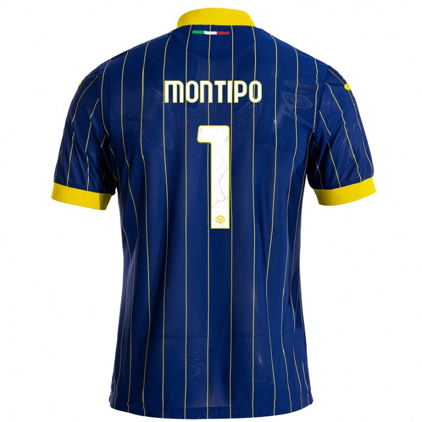 Danxen Women Lorenzo Montipò #1 Blue Yellow Home Jersey 2024/25 T-Shirt