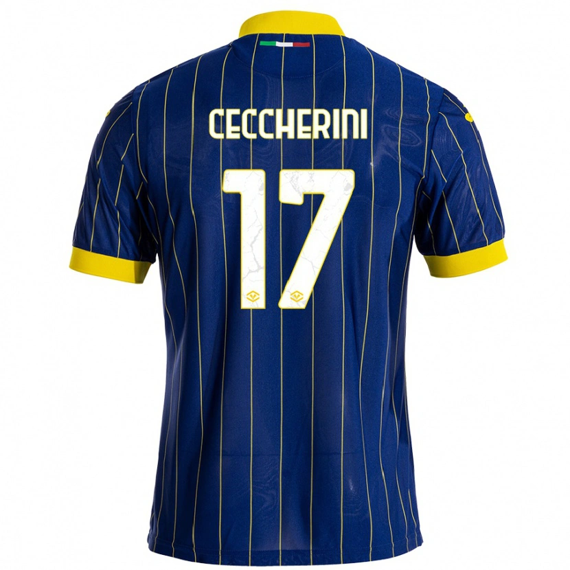 Danxen Women Federico Ceccherini #17 Blue Yellow Home Jersey 2024/25 T-Shirt